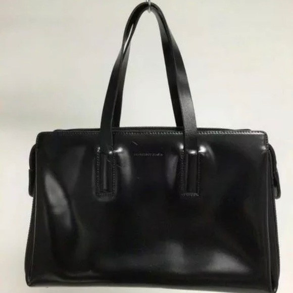 🆕 Francesco Biasia Black Genuine Leather handbag - Picture 3 of 5